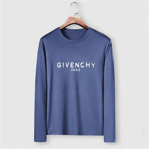 givenchy long sleeve blue|Givenchy long sleeve t shirt.